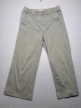 Everlane Cropped Wide Pants Women 12 Beige Casual